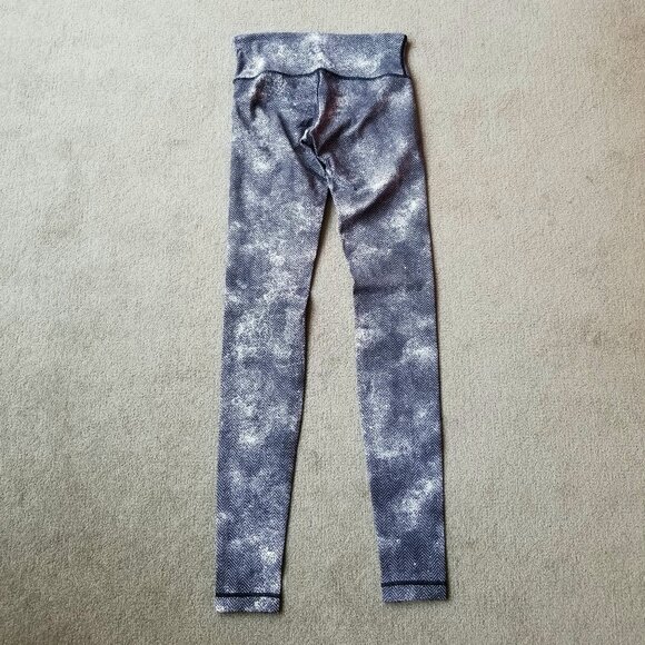 Lululemon Wunder Under Pant 29" Hi-Rise Luon Spray Jacquard White Black, size 4 - Picture 7 of 8